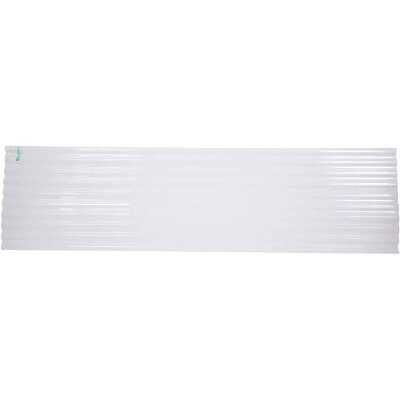 Tuftex PolyCarb 26 In. x 8 Ft. Translucent White Square Wave Polycarb & Vinyl Corrugated Panels